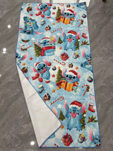 Xmas Blue Alien Beach Towel (PRE-ORDER)